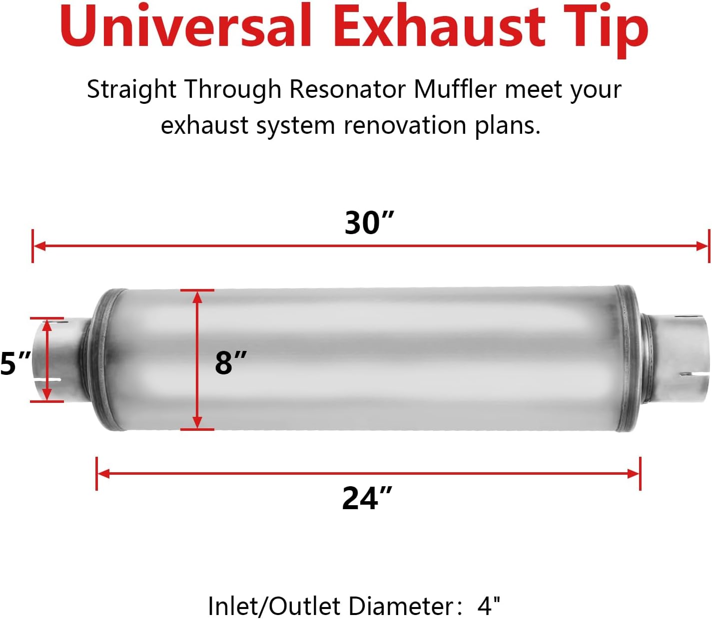 5 Inch Inlet Diesel Exhaust Muffler