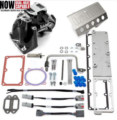 MONSTER-RAM® Intake System W/Fuel Line - 2013-18 Dodge/RAM 2500/3500 6.7L, CARB, w/Heater System Upgrade, BLACK