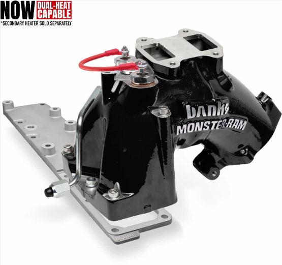 MONSTER-RAM® Intake System W/Fuel Line - 2019-24 Dodge/RAM 2500/3500 6.7L, CARB, w/Heater System Upgrade, BLACK