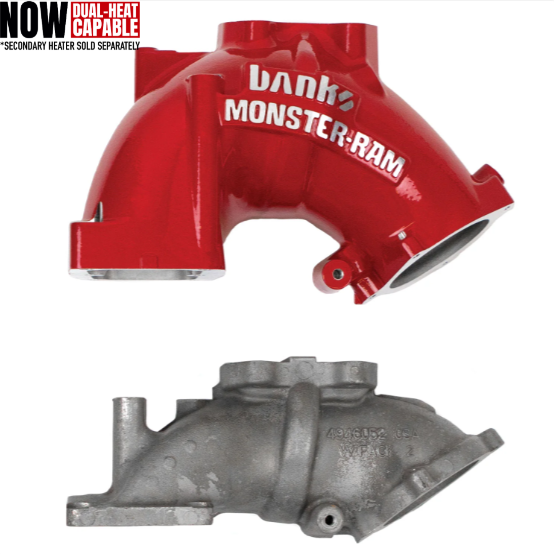 MONSTER-RAM® Intake System W/Fuel Line - 2019-24 Dodge/RAM 2500/3500 6.7L, CARB, w/Heater System Upgrade, RED