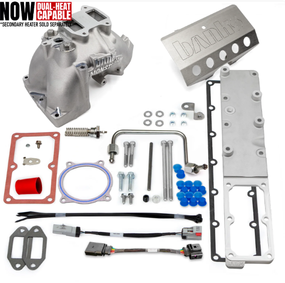 MONSTER-RAM® Intake System W/Fuel Line - 2019-24 Dodge/RAM 2500/3500 6.7L, CARB, w/Heater System Upgrade, NATURAL