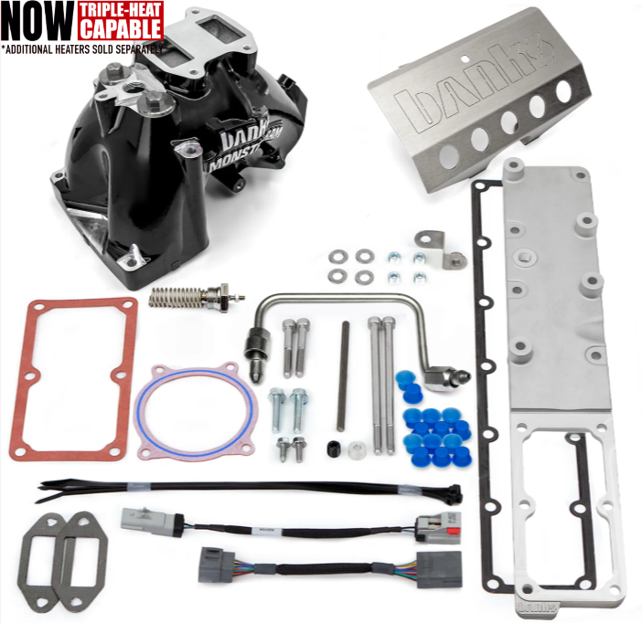 MONSTER-RAM® Intake System W/Fuel Line - 2007.5-2012 Dodge/RAM 2500/3500 6.7L, BLACK