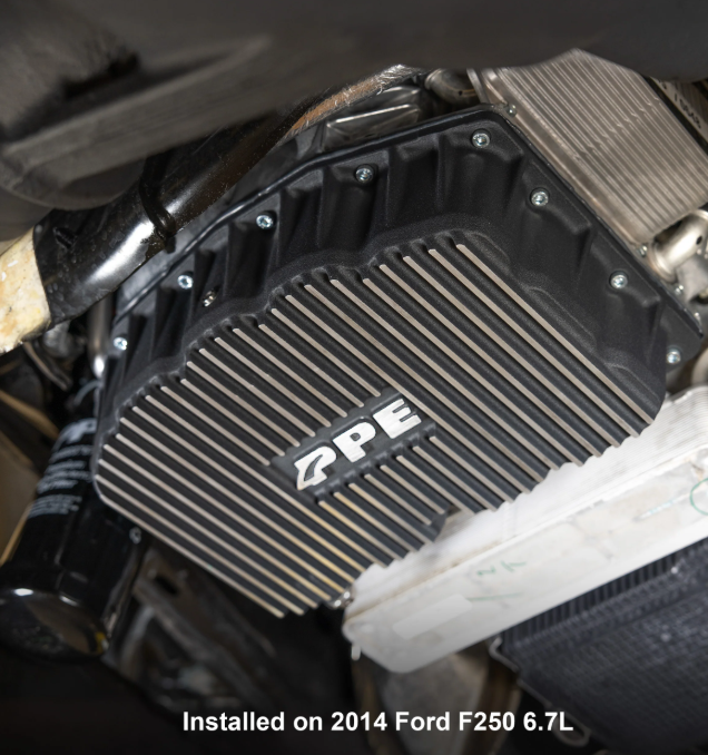 2011-2026 Ford 6.7L Power Stroke Heavy-Duty Cast Aluminum Engine Oil Pan, Black