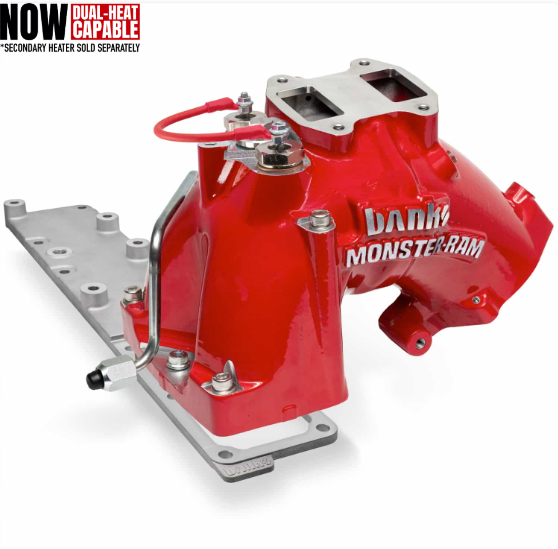 MONSTER-RAM® Intake System W/Fuel Line - 2013-18 Dodge/RAM 2500/3500 6.7L, CARB, w/Heater System Upgrade, RED